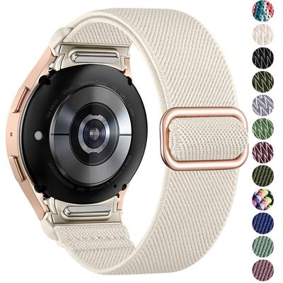 Ремешок без зазоров для Samsung Galaxy Watch 7 6 5 4 40мм 44мм/5 pro 45мм Эластичный нейлоновый браслет Ремешок для Galaxy watch 6 classic 47мм 43мм