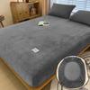 Winter Warm Plush Fitted Sheet Elastic Mattress Cover Fluffy Velvet Fleece Bed Linen Couple Thermal Double Bed King Size