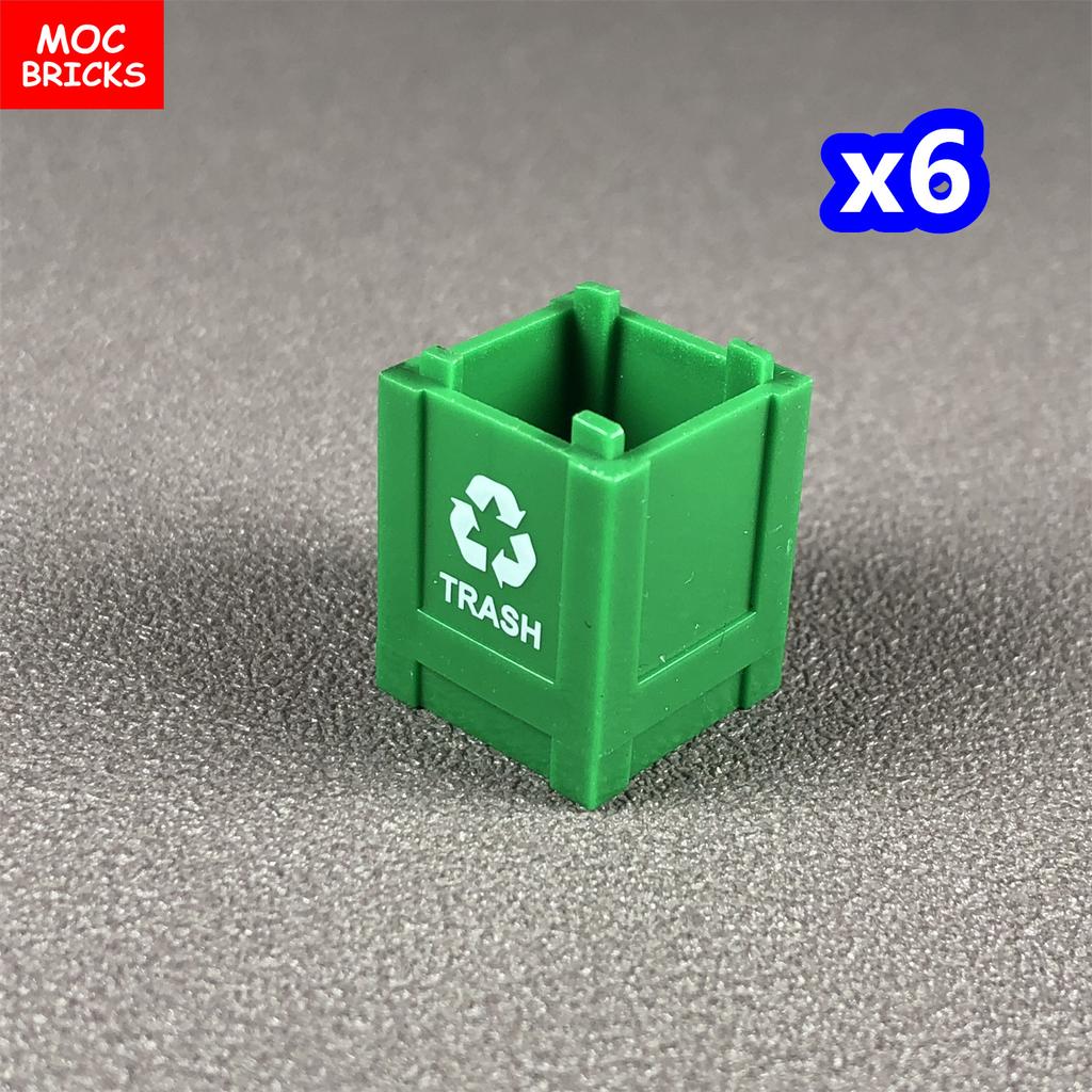 Серия контейнеров MOC Bricks Коробка для демонстрации Ведро Таз Горшок Упаковка Корзина Аксессуары Собранные Строительные Блоки Игрушки Подарок для Детей