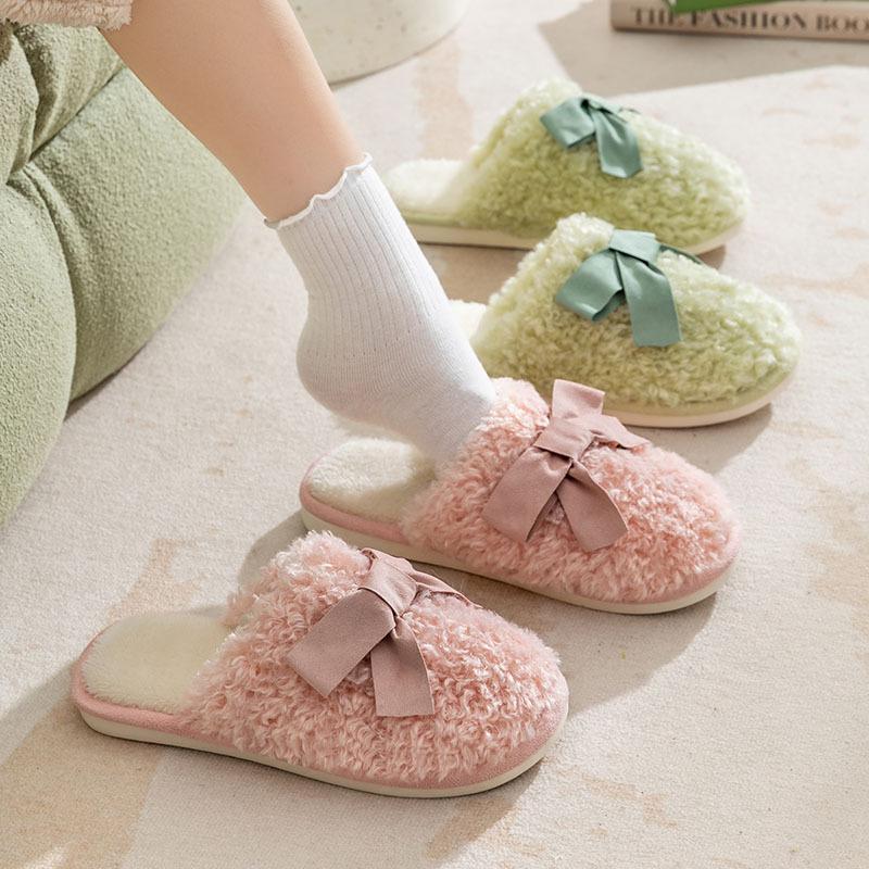 Домашние и уличные мужские и женские зимние домашние теплые пушистые тапочки для пар, плюшевая хлопковая обувь, женская обувь