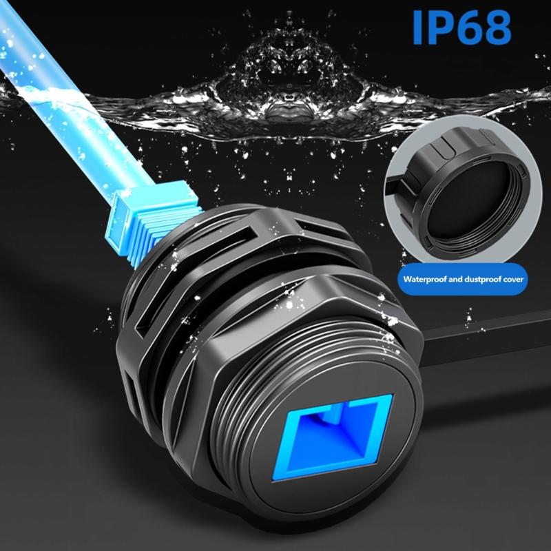 Водонепроницаемый IP68 LC Оптоволоконный Соединитель Адаптер Разъем для Панельного Монтажа С Пылезащитной Крышкой Для Использования В Наружных Центрах Обработки Данных