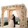 White Sheer Wedding Drape Gauze Arch Draping Fabric Champagne Drapes Backdrop Curtain Outdoor Drapery Panel for Wedding Ceremony Receptions