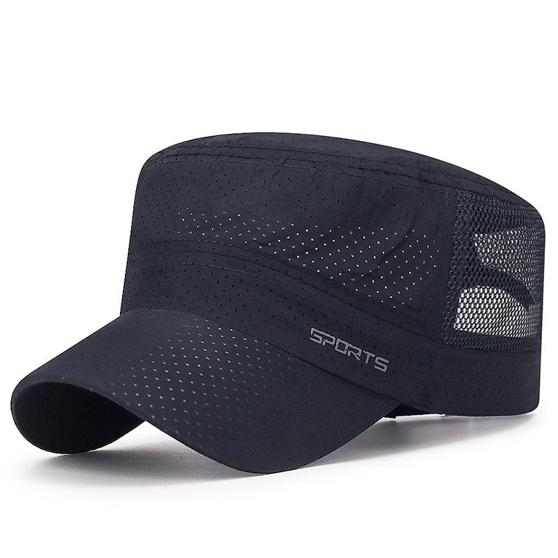 Быстросохнущая кепка с плоским верхом для мужчин Весна и лето Защита от солнца Дышащая Универсальная для улицы Рыбалка Бейсболка
