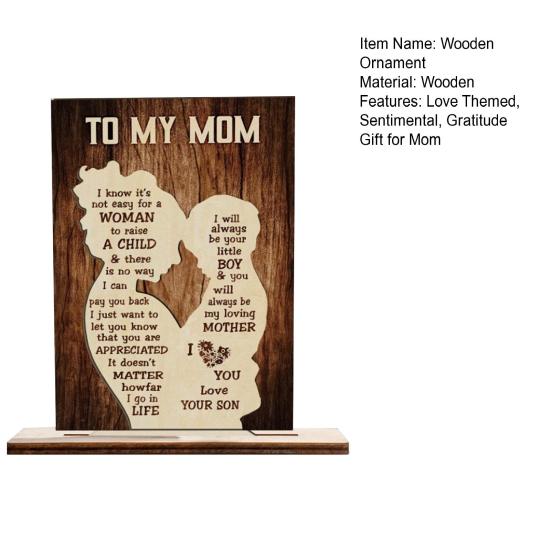 Деревянное украшение на День матери Yousheng, подарок для мамы от дочери/сына, декор для стола, настольная табличка, подарок на день рождения, благодарность для мамы