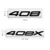 ABS New Letter Decal Car Trunk Emblem for Peugeot 508L 408X 508 408 308 208 Logo 3D Badge Rear Sticker JZESYHD4 Modification Accessories