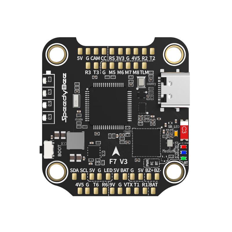 Полетный контроллер SpeedyBee F7 V3 и стек ESC на 50А