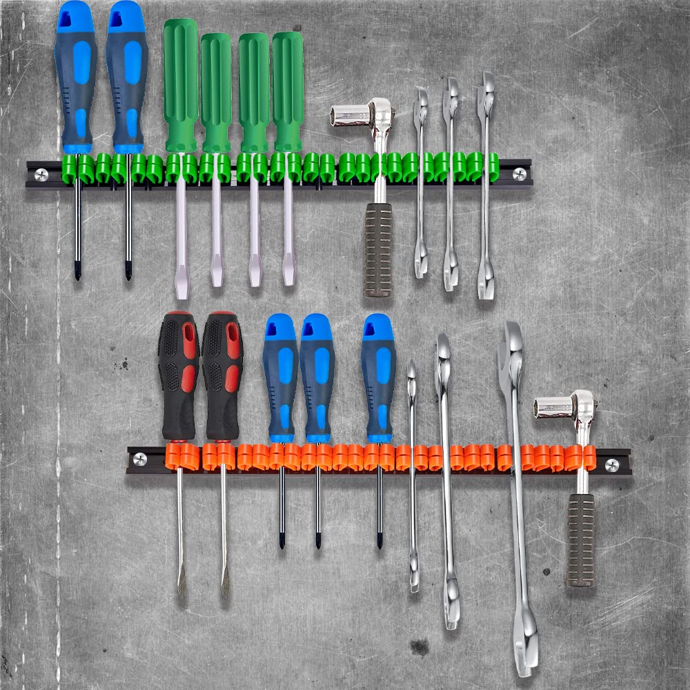 Laofeei Держатель для отверток Держатель для инструментов Держатель для инструментов Плоскогубцы Настенная стойка для хранения в гараже Монтажные винты в комплекте Набор из 4 штук (черный)