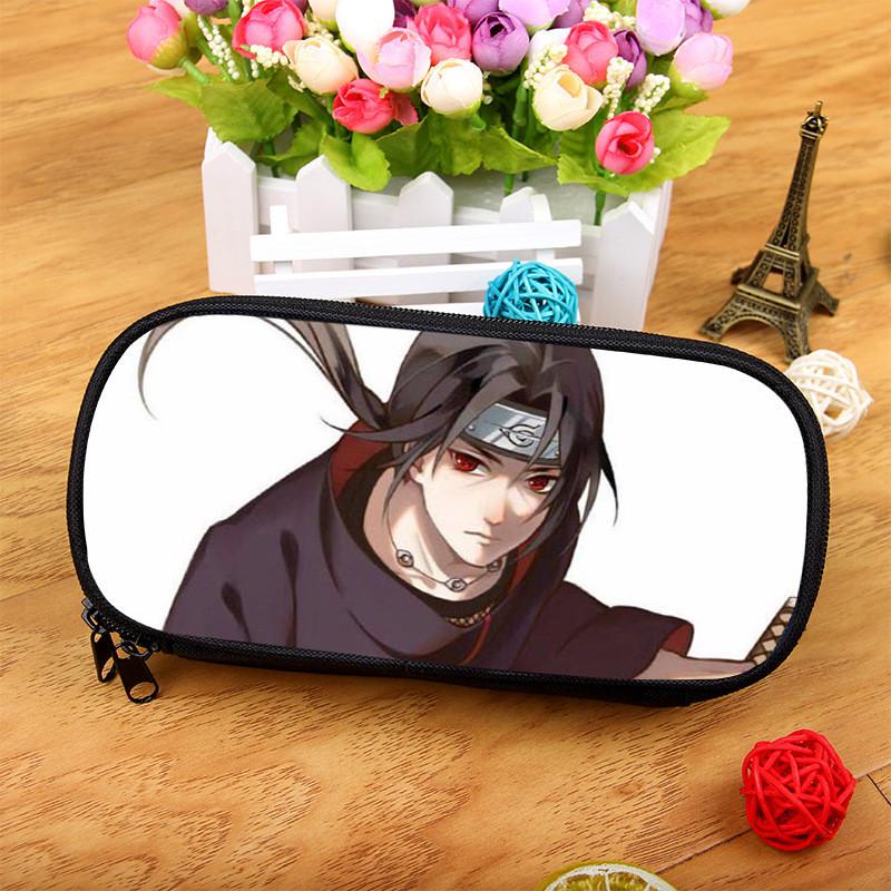 Большая нейлоновая пенал-косметичка Naruto Uchiha Kakashi для студентов и офиса