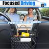 Car Purse Holder Between Seats, Leather Auto Front Seat Handbag Organizer Pocket, Large Capacity Car Net Pocket Handbag Holder, Backseat Barrier