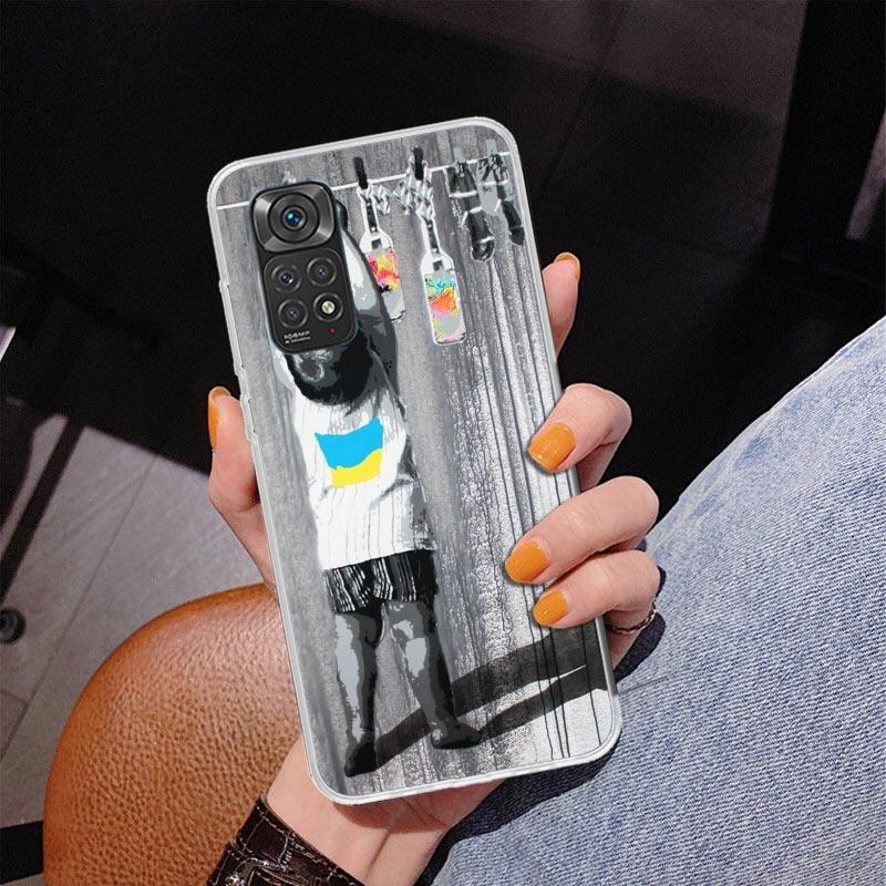 Чехол для телефона Street Art Banksy Graffiti для Xiaomi Redmi Note 15 14 13 12S 12 11 Pro Plus 14S 11S 11E 10 10S 11T 5G Персонализированный C