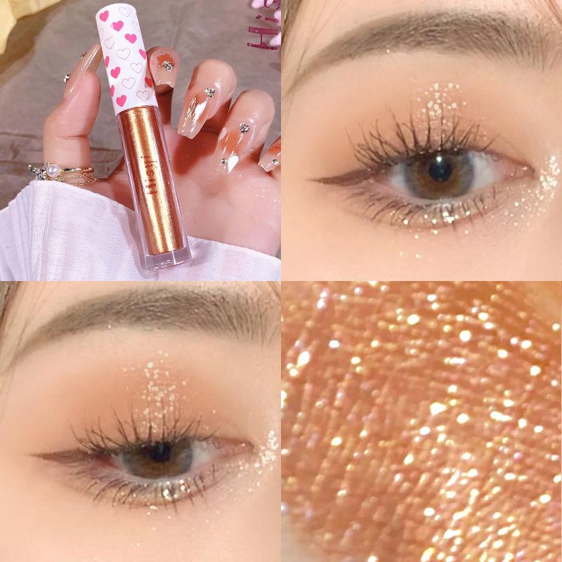 Liquid Eyeshadow Pearl Glitter Brightening Waterproof Glossy Silkworm Single Colour Eyeshadow Liquid Highlight Makeup