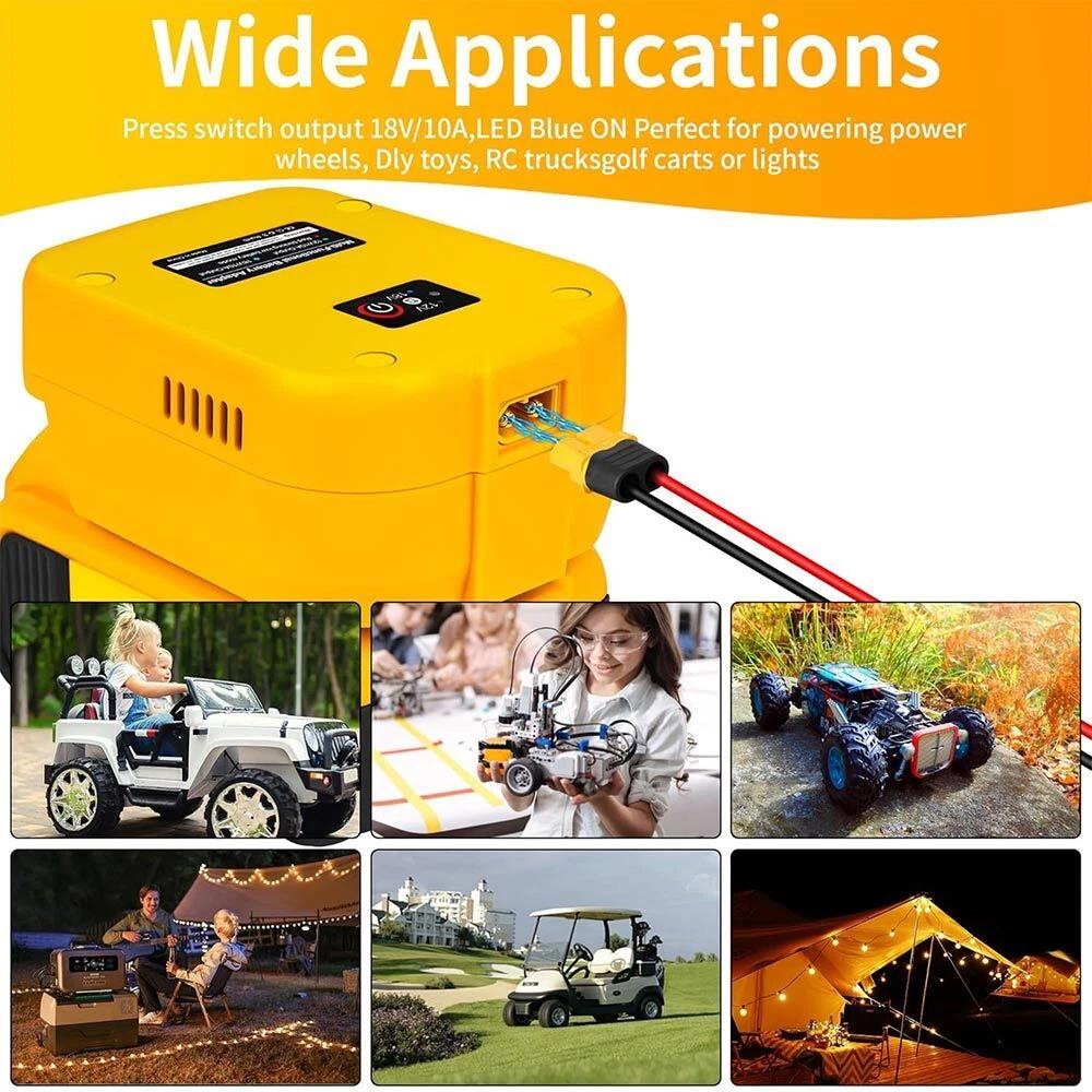 Понижающий преобразователь 18 В в 12 В для аккумулятора Dewalt 18/20 В, адаптер USB Type C XT60