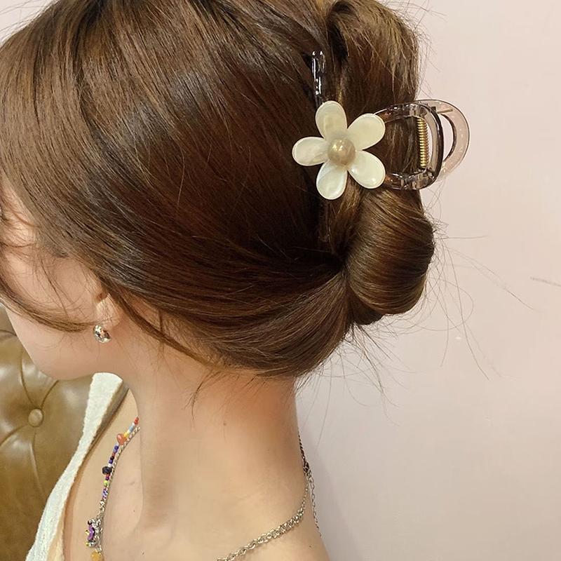Корейский стиль, коготь для волос с сладким цветком, простая заколка для волос с крестом на затылке, инструменты для укладки, заколки в виде акулы, женские аксессуары для волос