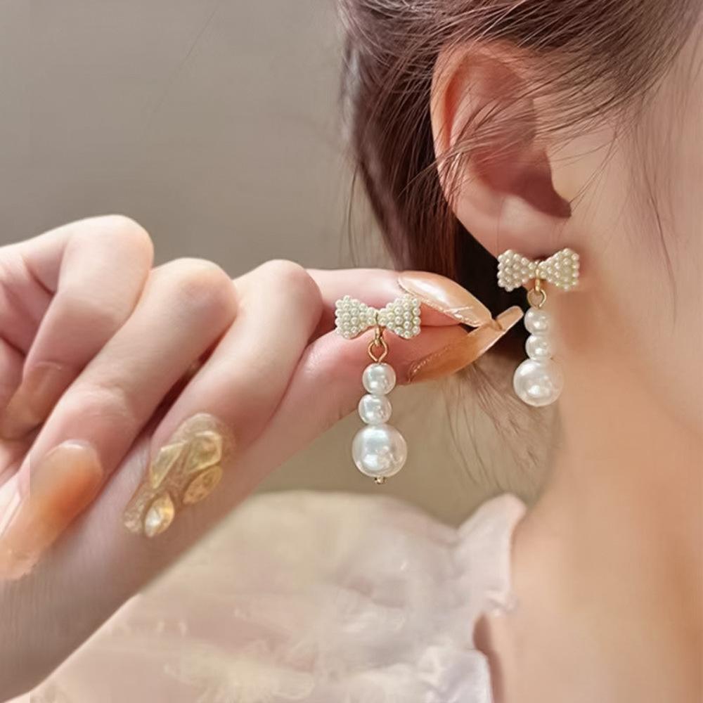 Серьги-кисточки из жемчуга премиум-класса Silver Needle Celebrity, элегантные, модные, с темпераментом, серьги из легкой роскоши с блестящими бриллиантами, длинные серьги для женщин