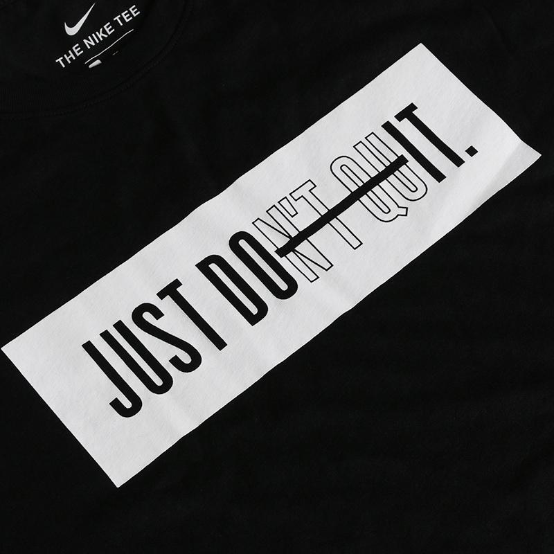 Nike Круглый вырез, стандартный крой, однотонная вышитая эмблема, короткий рукав, футболка для мужчин, черная 923543-010