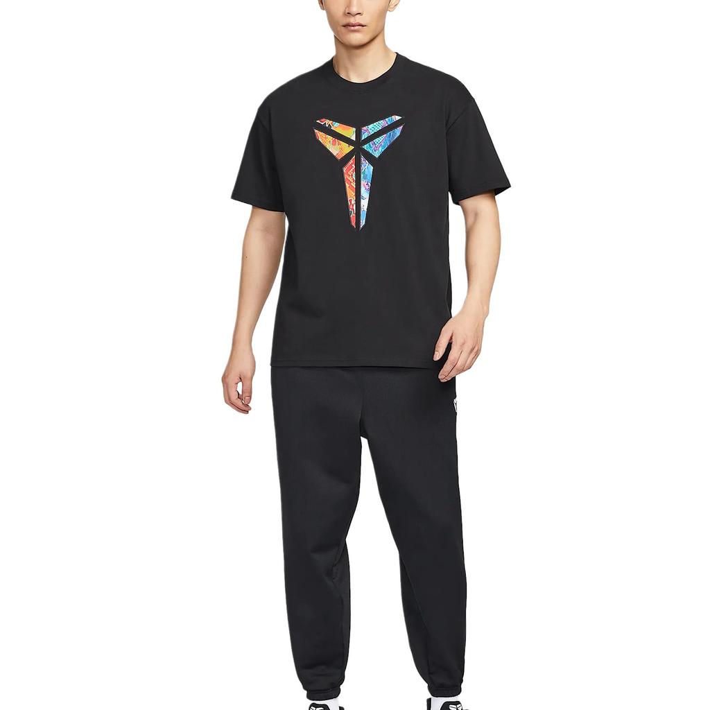 Nike Max90 SS25 Кобе Свободная Простая Удобная Футболка с Коротким Рукавом Мужские Топы Черный HJ3423010