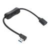 USB 3.0 удлинительный кабель-шнур с выключателями, изгиб под 90 градусов для USB-вентилятора, светодиодной лампы