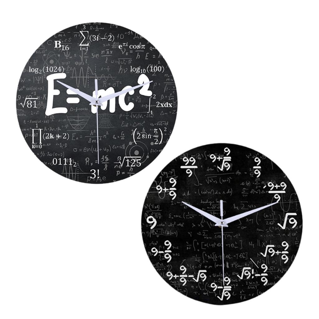 Math Wall Clock Decorative Clock Practical Modern Wall Decor Silent Hanging