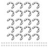 20 Set Arch Bridge Connector Buckles U Shaped Ring Chain Strap Connectors Zinc Alloy Iron for Bags Crafts Silver