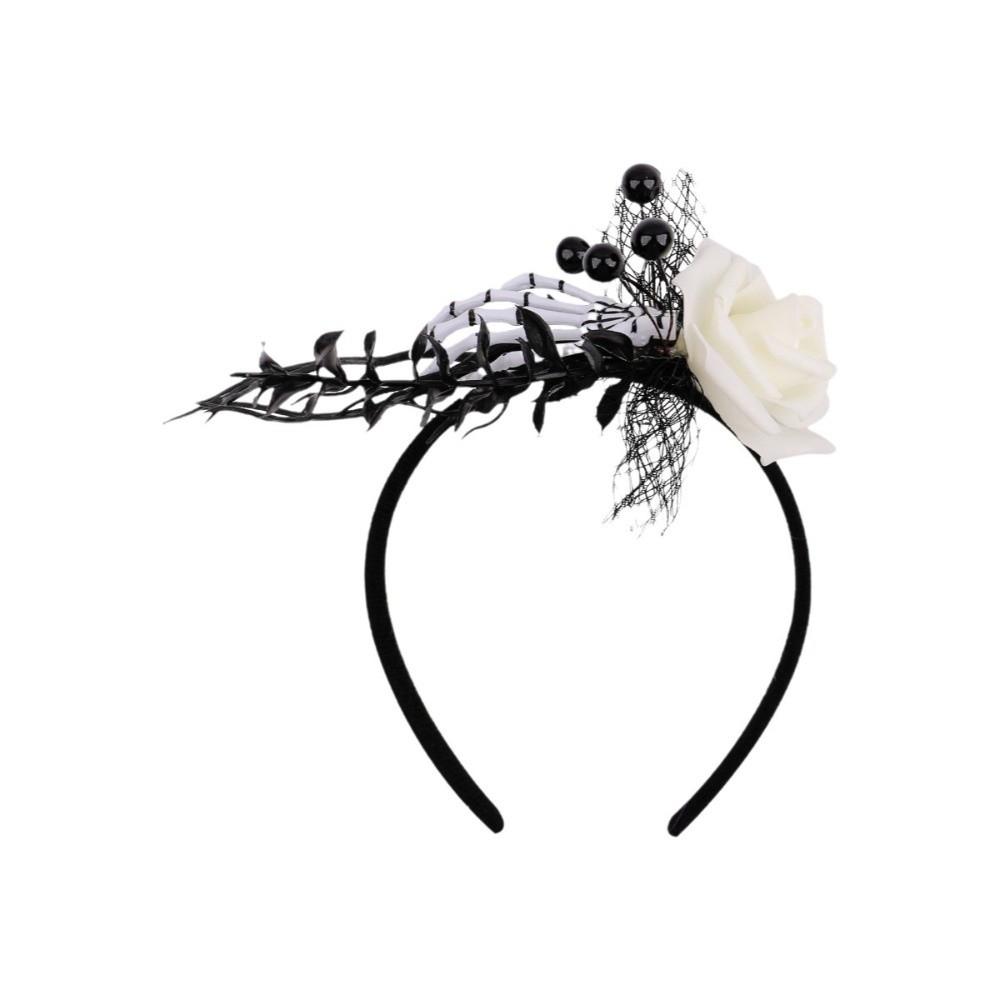 Skull Halloween Headband Bat Halloween Flower Crown Branch Hair Hoop  Costume Party Accessories