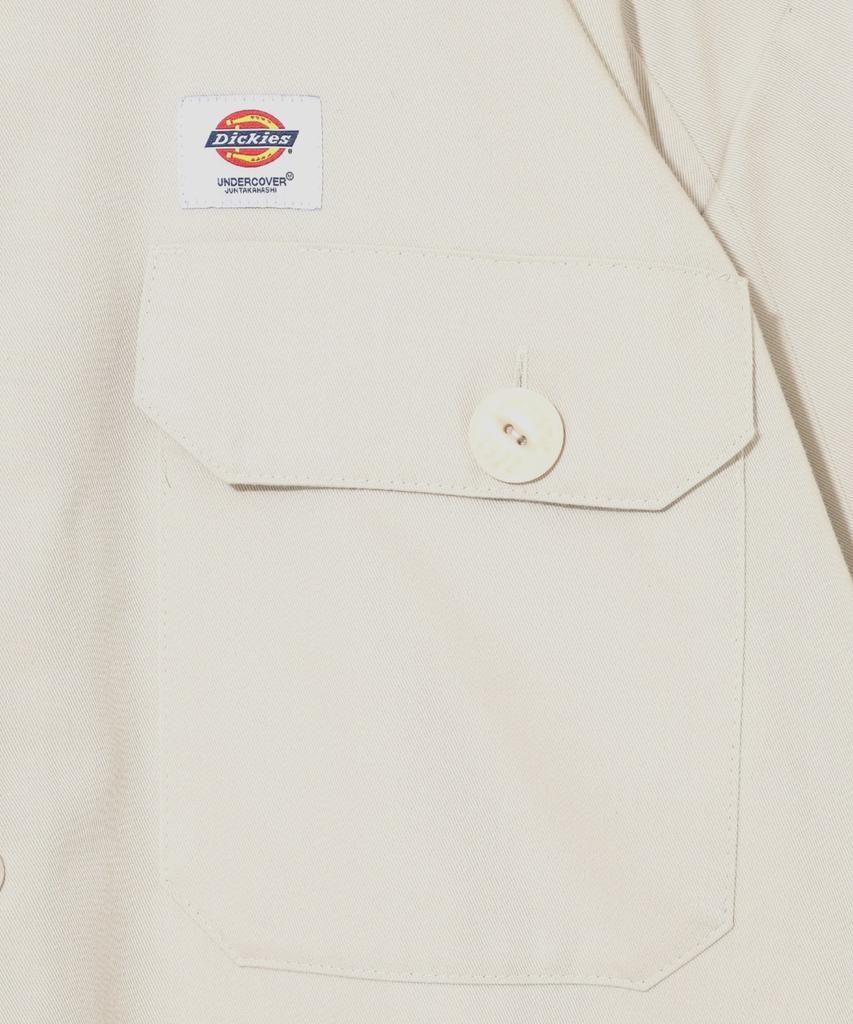 DICKIES X Undercover Short Sleeve Work Shirt Stone