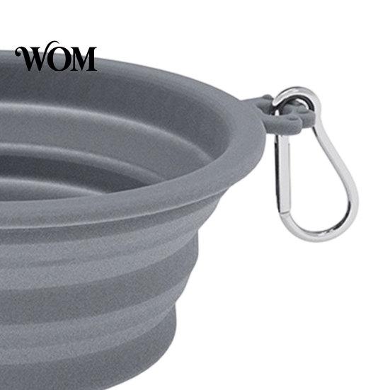 Dog Water Bowl Foldable Bowl, Collapsible Cat with Carabiner, Portable Pet Silicone for Dogs Cats Travel Camping Paw Shape