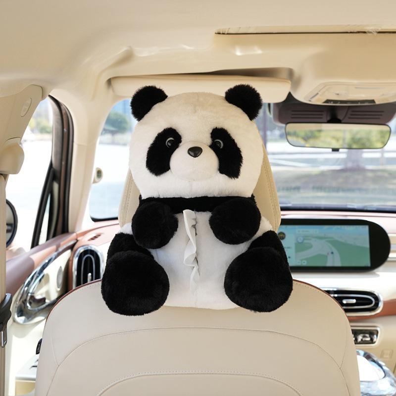 Plush Dog Car Tissue Box: Cute Hanging Cartoon for Car Interiors