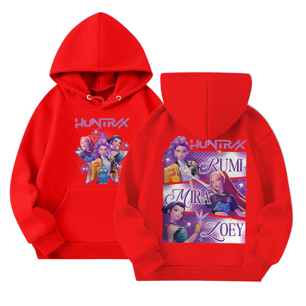 Детский повседневный пуловер с круглым вырезом и принтом, с длинными рукавами и капюшоном