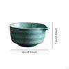 Ceramic Green Tea Bowl 500ml 14x12.6x7.2cm Lightweight for Friends Lovers Multifunctional
