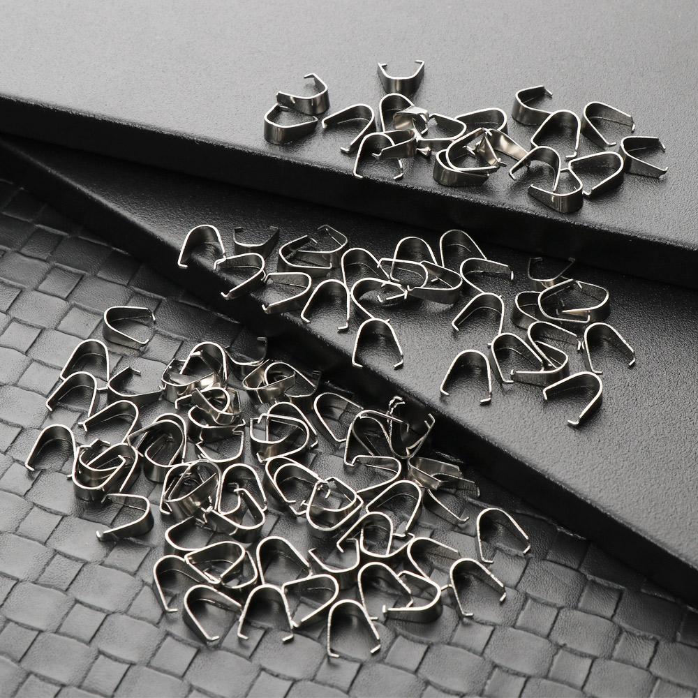 Components Pinch Bail Clasp Pendant Clips Buckle Charm Necklace Hook DIY Jewelry Connector
