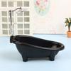 1Set Black Dollhouse Mini Furniture Bathtub Model Toy Simulation Bathroom Accessories Kids Pretend Doll House Decoraton Toy