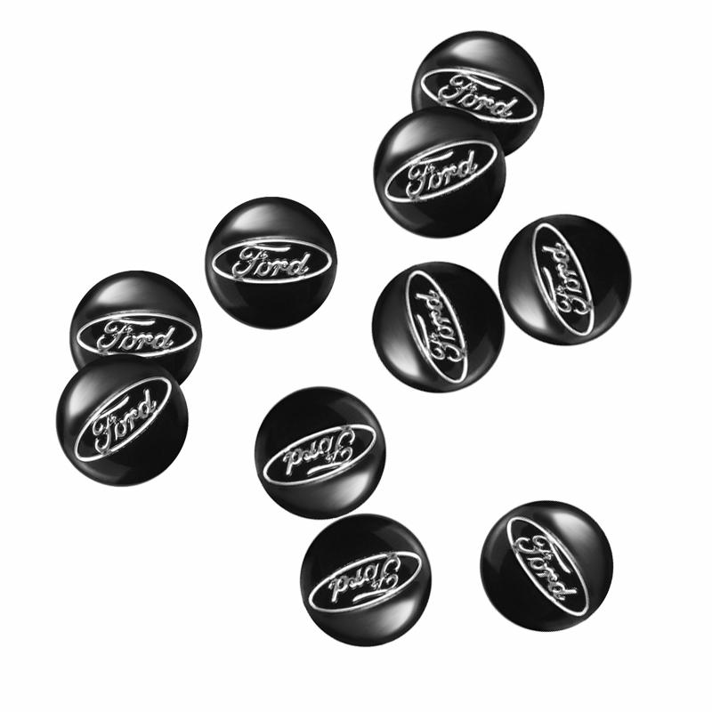 VOPL3 5/10Pcs Car Logo Control Key Emblem Stickers Accessories For Ford S MAX Ranger Focus Fiesta Mondeo Kuga Mustang Escort Transit