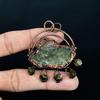 Украшения с перидотом, Медный гальванопластический кулон, Кулон из драгоценного камня ручной работы для подарка на День благодарения