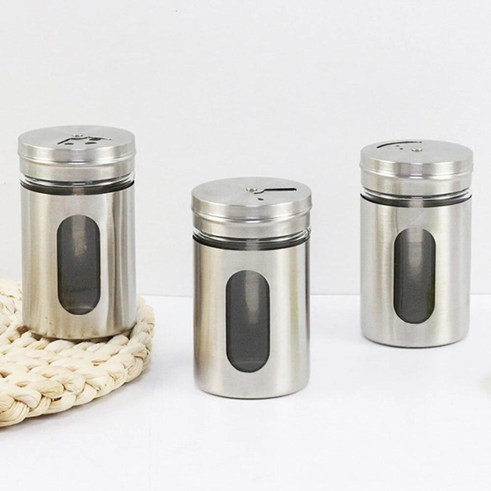 Bbq Spice Organizer Stainless Steel Kitchen Supplies Barbecue Seasoning Bottle Sugar Salt Pepper Shaker