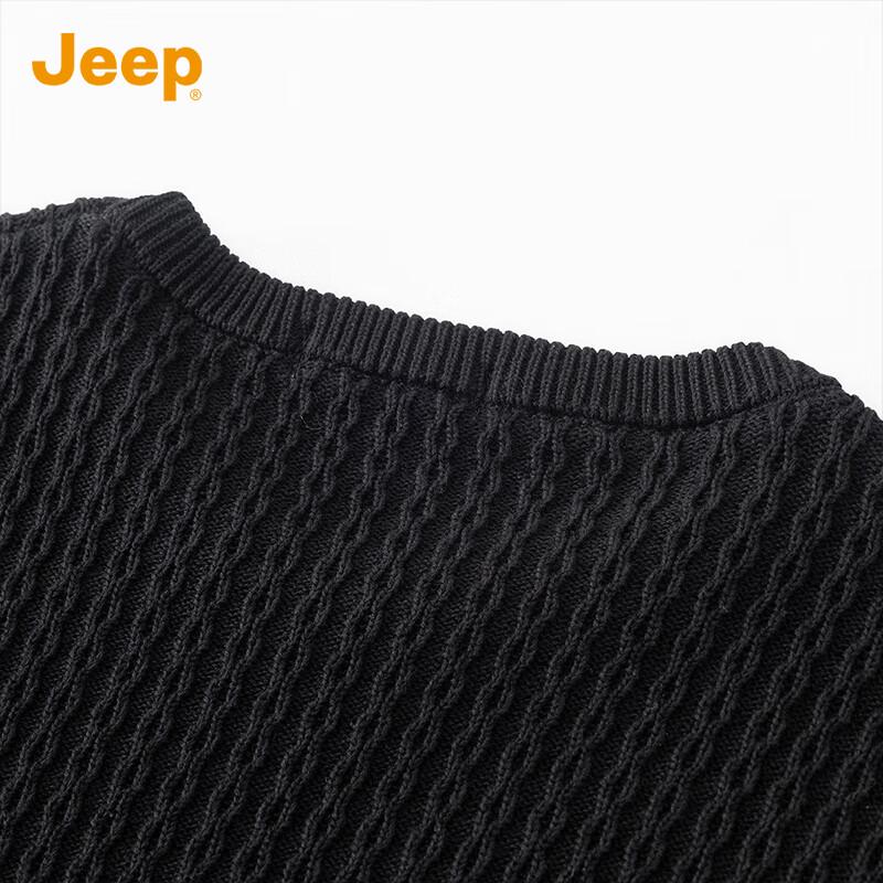 JEEP Men's Pure Cotton Crew Neck Sweater