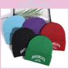 Осенне-зимняя вязаная шапка с вышитыми буквами и акрилом для уличного и хип-хоп стиля