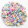Necklace Bracelet Jewelry Making Wholesale Acrylic Loose Beads 50Pcs 6mm DIY For 26 Letter Pendant