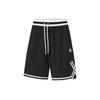 Li Ning Badfive Color Block Letter Mid Waist Drawstring Straight Leg Sports Shorts Men Shorts Black AAPU111-1