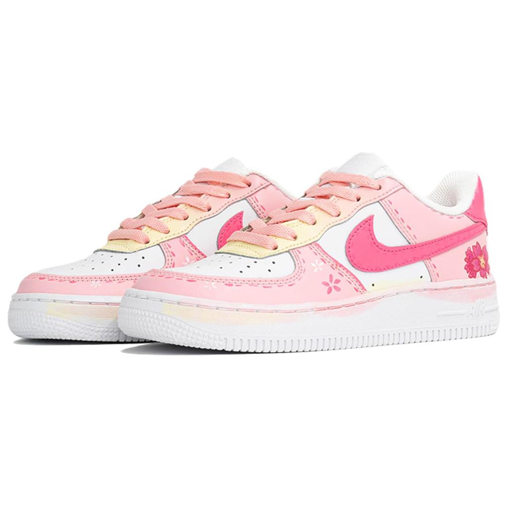 Nike Air Force 1 Kaleidoscope, Танец Сакуры, Сумка для покупок износостойкие Низкие кеды для скейтборда Женские DH2920-111(Team1023-S-BOX)