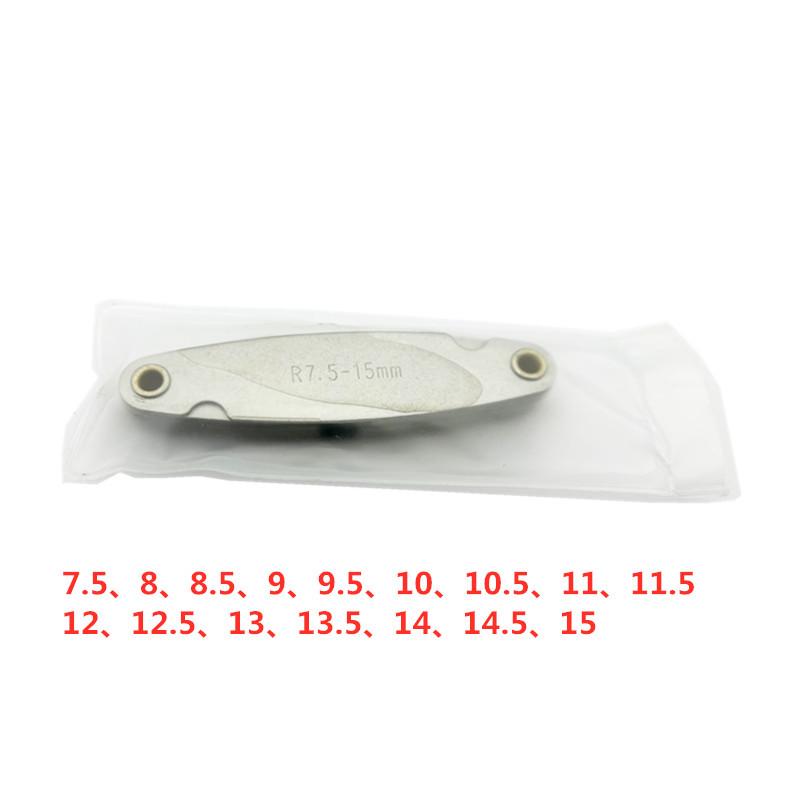 Шаблон радиусный R1-6.5, 7-14.5, 15-25, 26-80 Инструмент для измерения дуг.