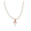 Vivienne Westwood One Row Artificial Pearl Crystal Brass Necklace Women's White 6303000802R118R118