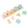 Wooden Block Sorting Stacking Toy Educational Fine Motor Skill Puzzle Stacker Toy for Boys Girls
