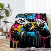 Game Controller Theme Printed Blanket - Perfect for Couch, Bed, Travel & Outdoor Use | Machine Washable, Cozy & Durable.