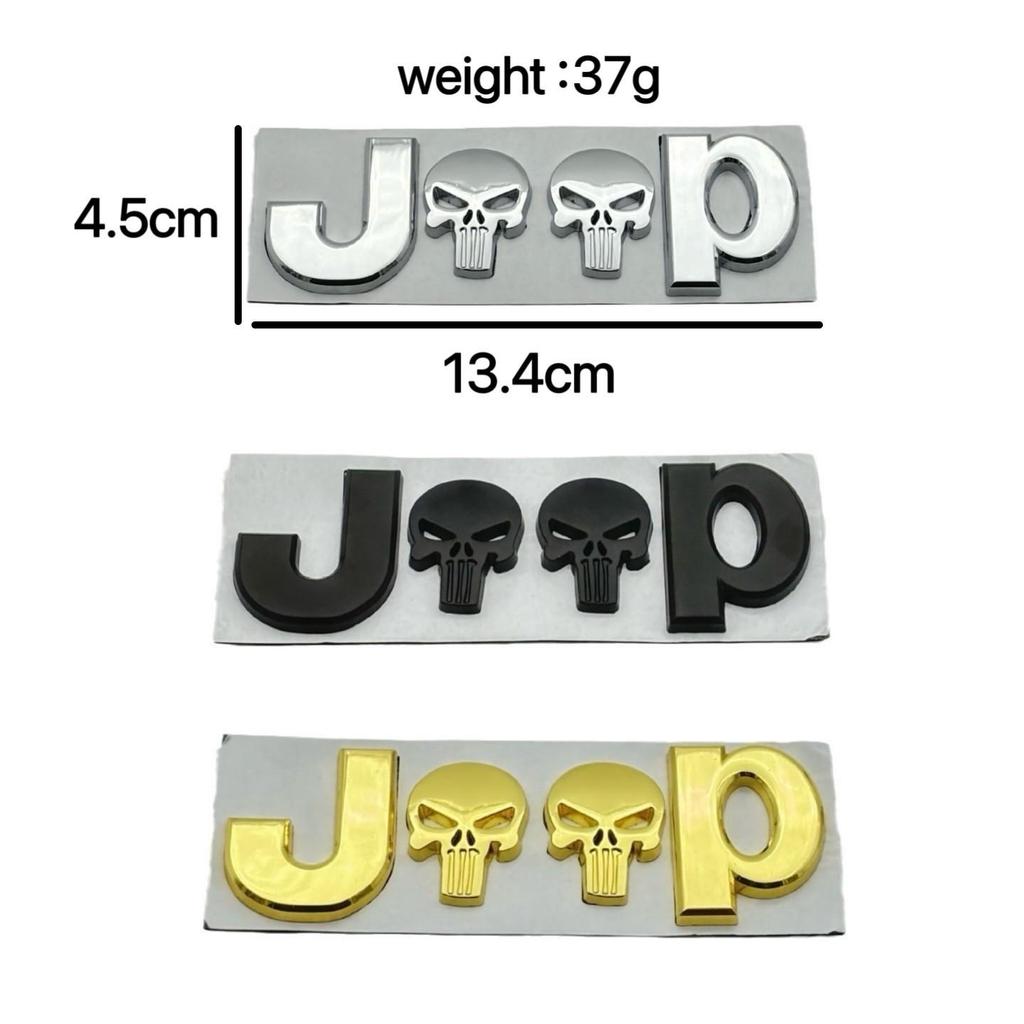 Compatible with Jeep Punisher, Wrangler, Grand Cherokee, and other vehicles for body decals/skull stickers.