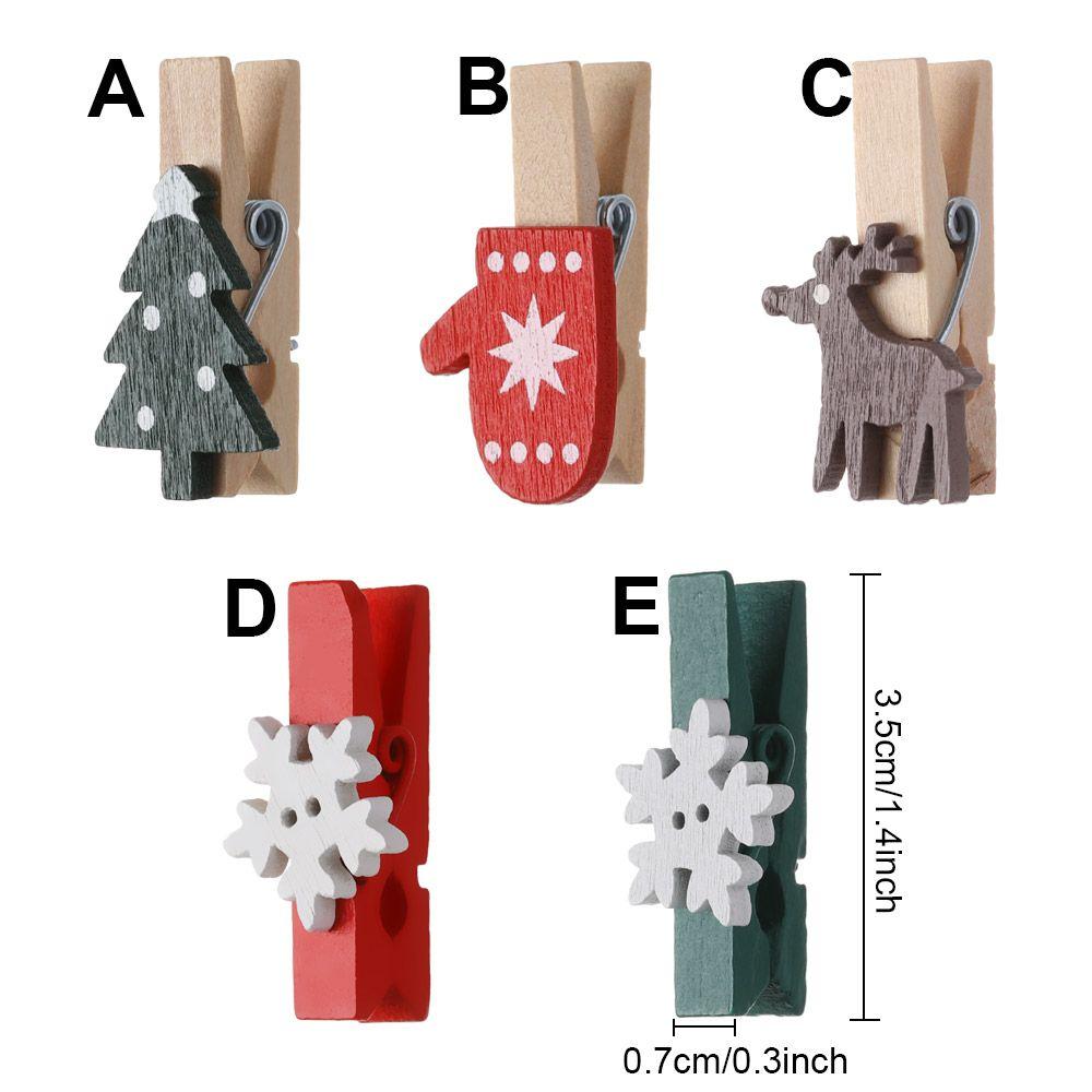 Декор для вечеринки снежинки лось рождественский орнамент держатель для карт рождественские деревянные зажимы зажим для бумаги фотоприщепки