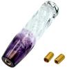 MARUHADO Crystal Shift Universal Truck Shift Knob, Lever, M8, M10, M12, P1.25, AT/MT, 200mm, 20cm, Clear/Black