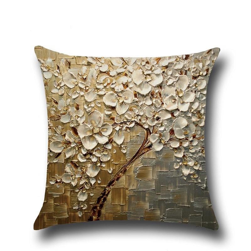 Modern 3d Flower Throw Pillowcase For Living Room Couch Bedside Home Accessory
