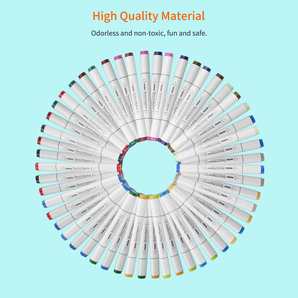 Набор спиртовых маркеров 30/40/60/80 цветов, цветные ручки с двойным наконечником, тонкие художественные маркеры, упакованные в тканевый мешочек