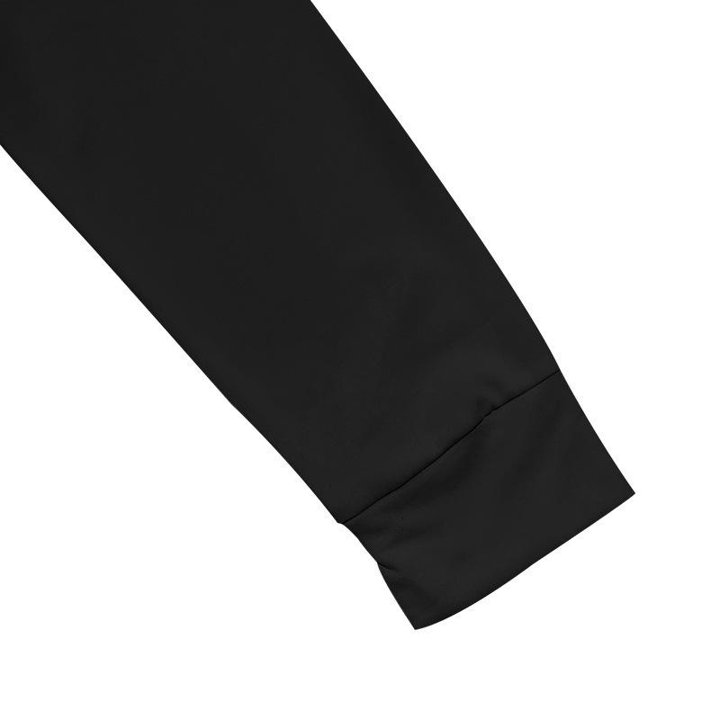 Men's Spring and Autumn Models Solid Colour Men's T-shirt Long-sleeved Casual Bottoming Slim Button V-neck Tops