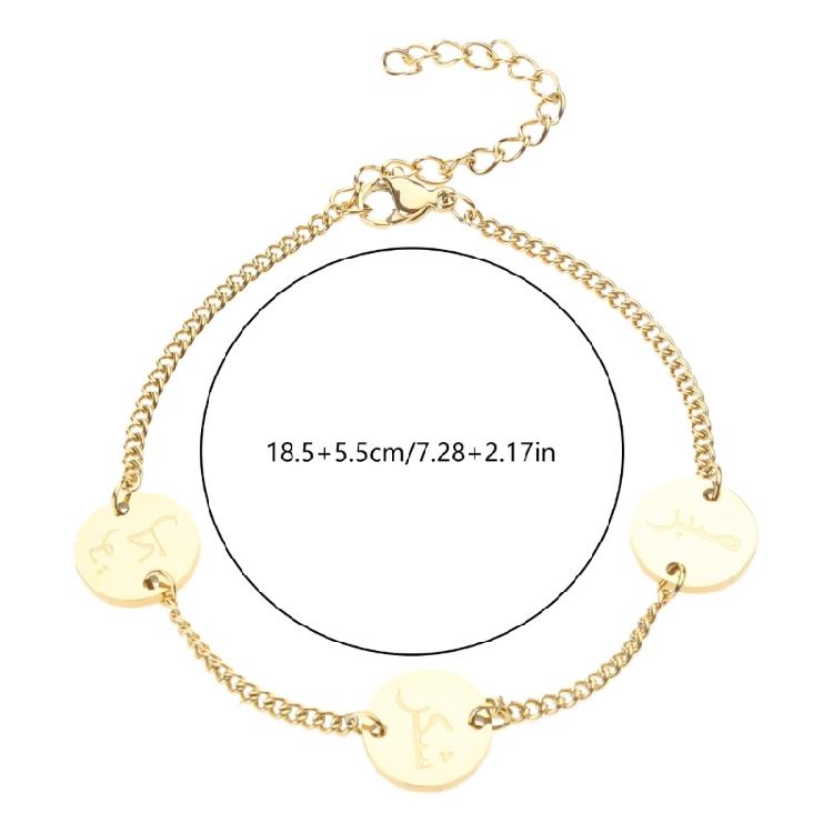 Подвеска Браслет Браслет с арабской монетой Материал нержавеющая сталь Украшения на запястье